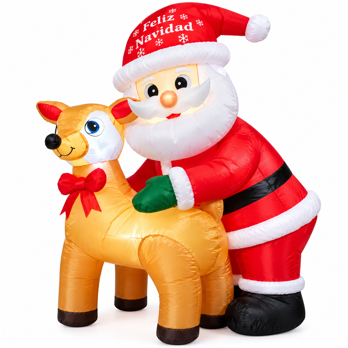 FIG DECO INFLABLE SANTA CON RENO 120CM JL96239