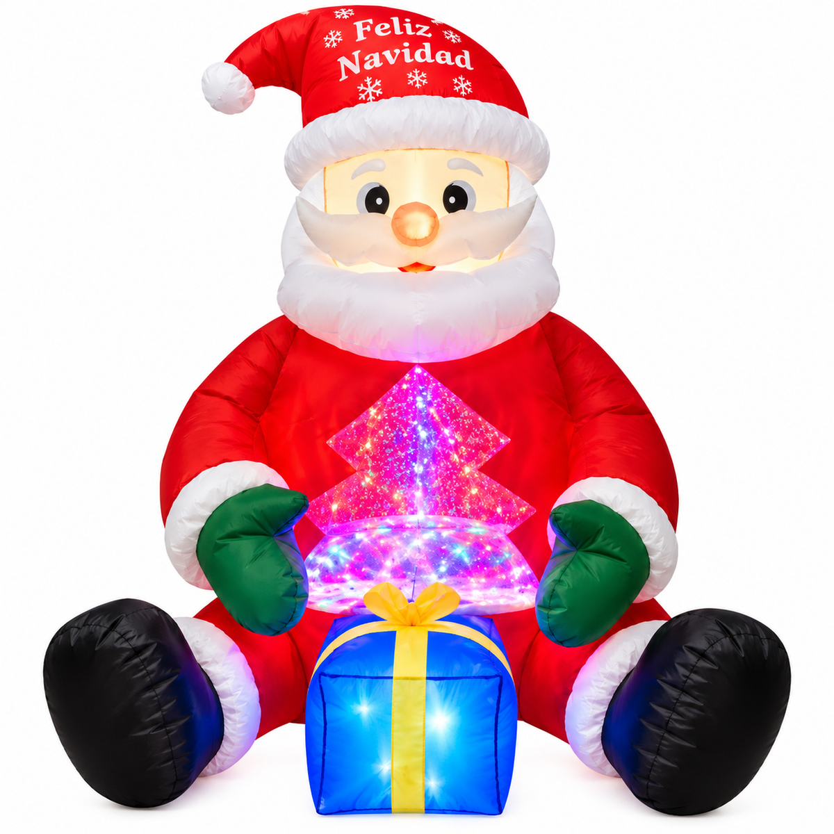 FIG DECO INFLABLE SANTA CLAUS CON NIEVE 120CM JL96214