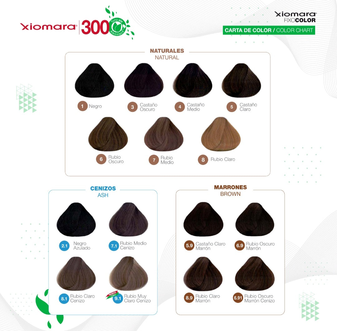 TINTE XIOMARA 300 SIN AMONIACO + 2 PEROXIDO SOBRE