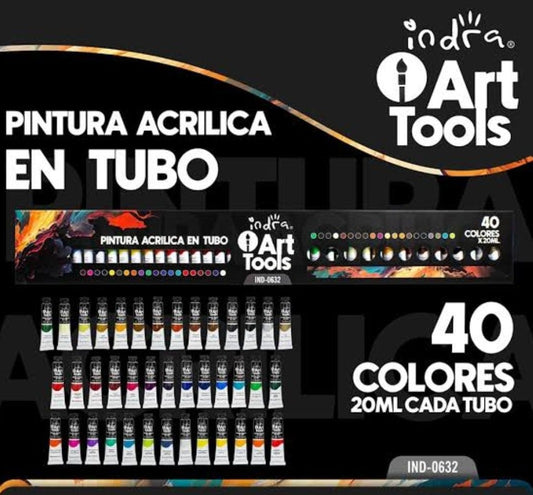 SET DE PINTURA ACRILICA EN TUBO IND-0634