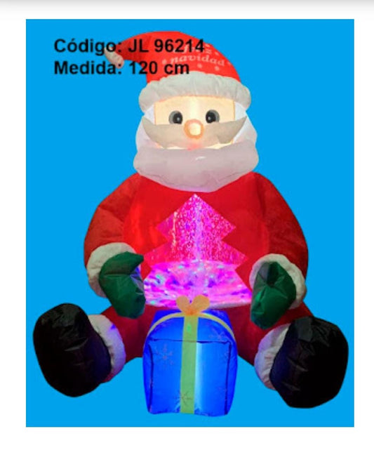 FIG DECO INFLABLE SANTA CLAUS CON NIEVE 120CM JL96214