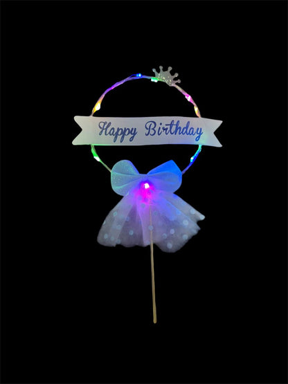 CAKE TOPPER HAPPY BIRTHDAT MOÑO CON LUZ GZ-8989