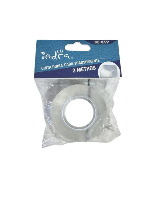 CINTA DOBLE CARA TRANSPARENTE INDRA