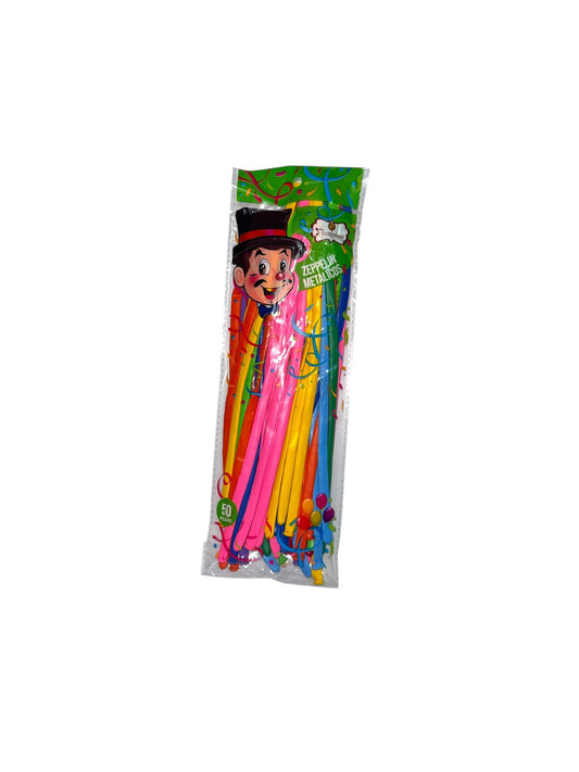 GLOBOS ZEPPELIN PERLA METALICO 50 PZAS GZ-4463