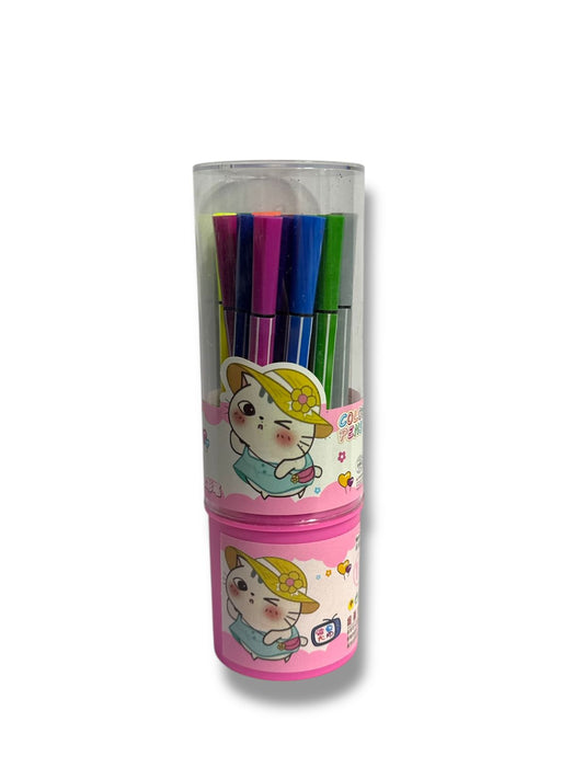 PLUMONES PUNTA PINCEL EN TUBO 18PZAS GM140-20A-8