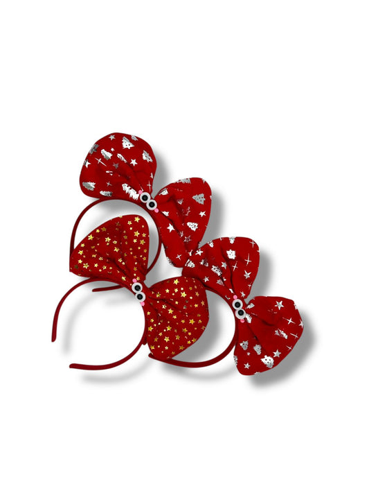 DIADEMA MOÑO NAVIDEÑA C/OJITOS J1076