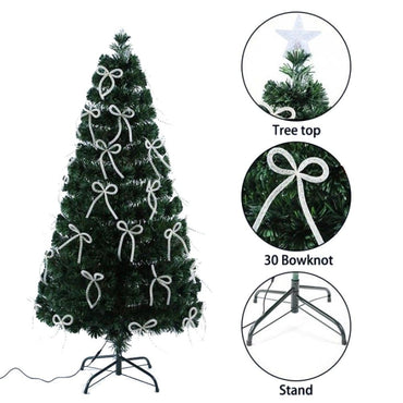 ARBOL DE NAVIDAD 180CM FAROL-MOÑO C/LUZ FIBRA OPTICA GM611-8A-6