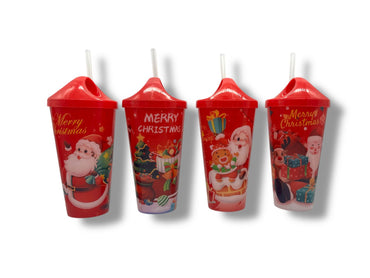 VASO NAVIDEÑO C/TAPA Y POPOTE GM36-10H-40