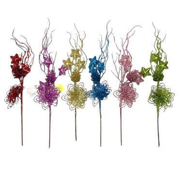 VARA C/FLOR Y ESTRELLAS BRILLOSO GZ-10771