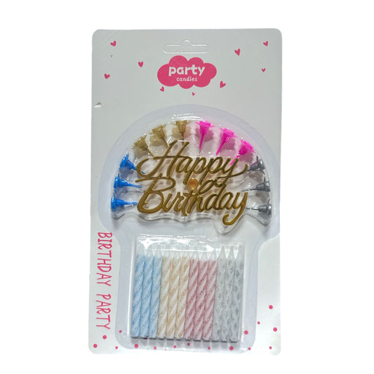 SET DE VELAS FELIZ CUMPLEAÑOS GM743-1H-7