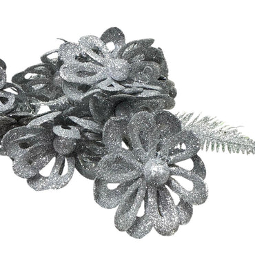 RAMO DE 9 FLORES C/GLITTER GM561-1H-1