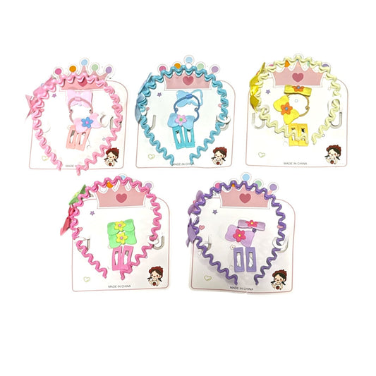 DIADEMA/PASADOR Y COLETA P/CABELLO 5 PZAS GM110-3B-4