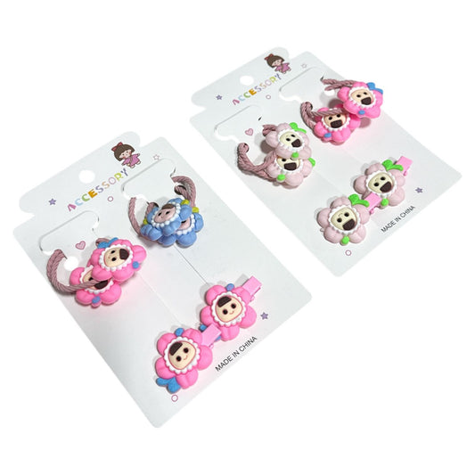 PASADORES Y COLETA P/CABELLO 4 PZAS GM110-3B-12