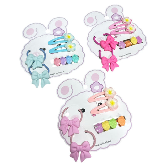 PASADORES/ MINI PINZA Y COLETA P/CABELLO 8 PZAS GM110-3B-9 MOD.3