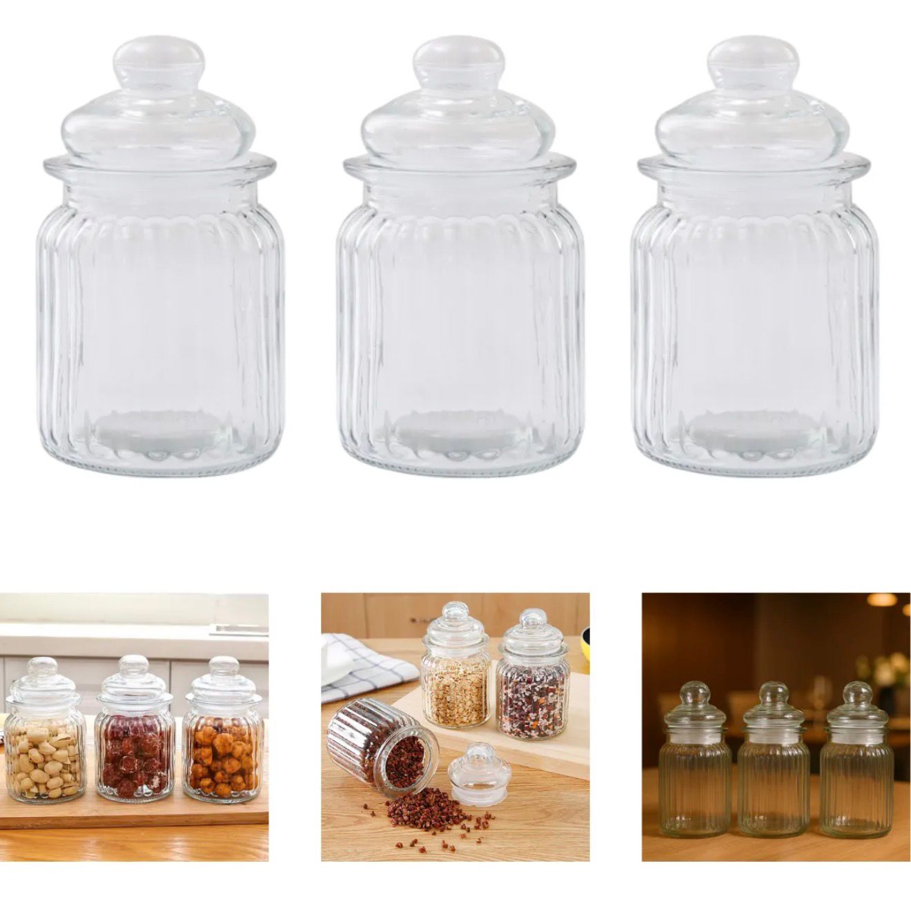 SET DE RECIPIENTES C/ TAPA COFFE/TEA/SUGAR GM1296-2A-57