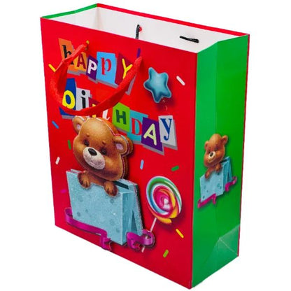 BOLSA DE REGALO FELIZ CUMPLEAÑOS OSO