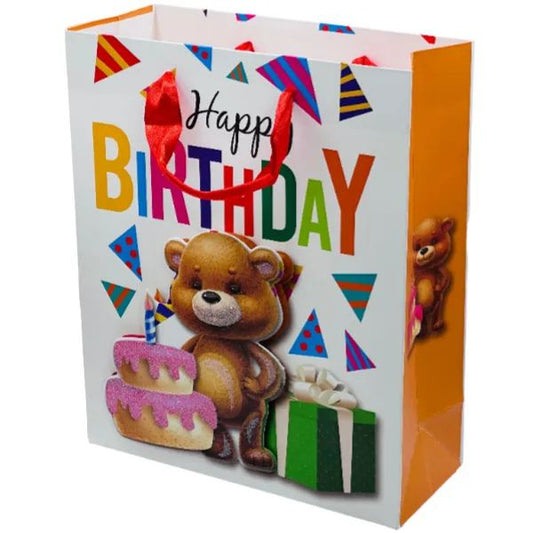 BOLSA DE REGALO FELIZ CUMPLEAÑOS OSO
