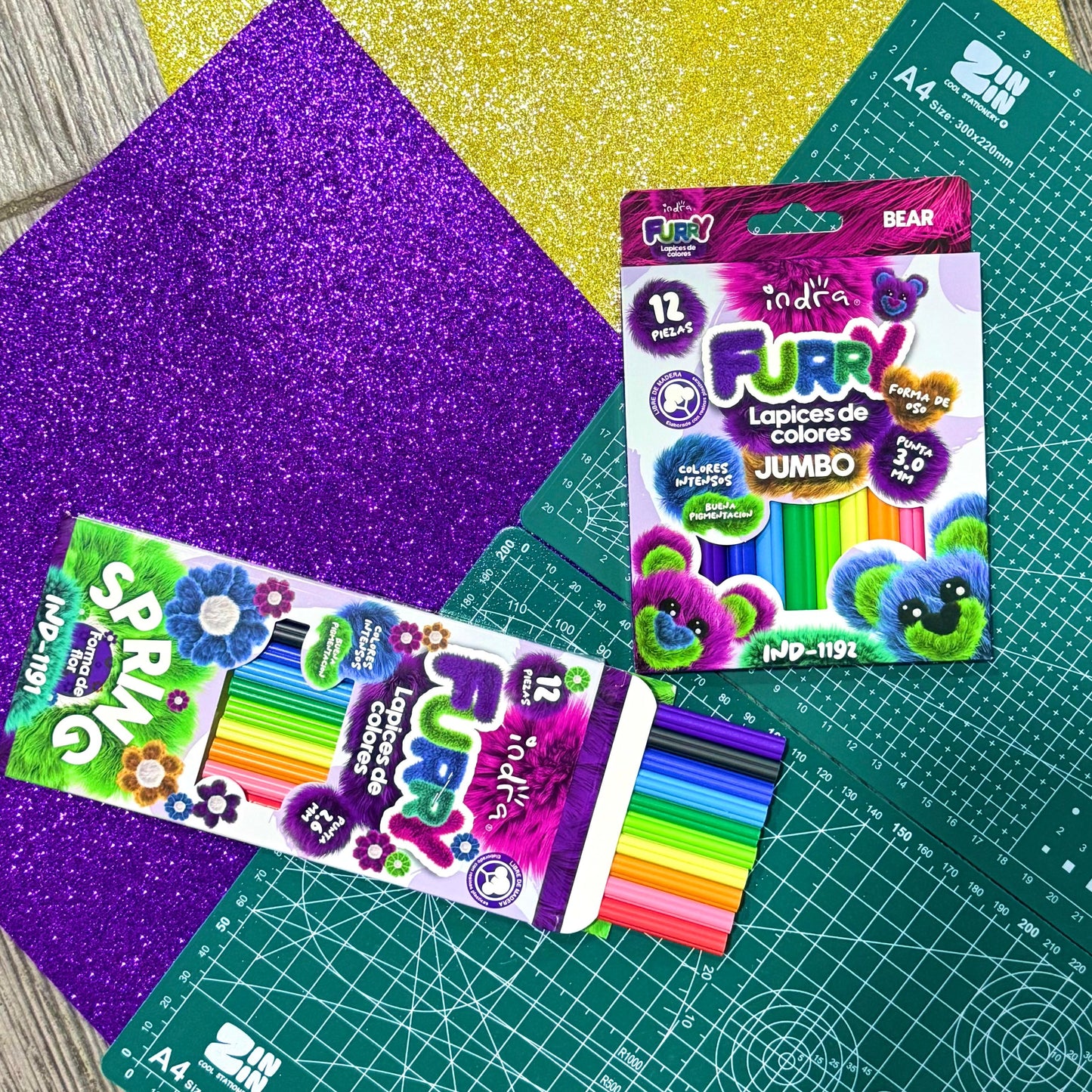LAPICES DE COLORES FURRY FORMAS INDRA