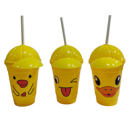 VASO C/TAPA Y POPOTE PATITO GM36-10H-25