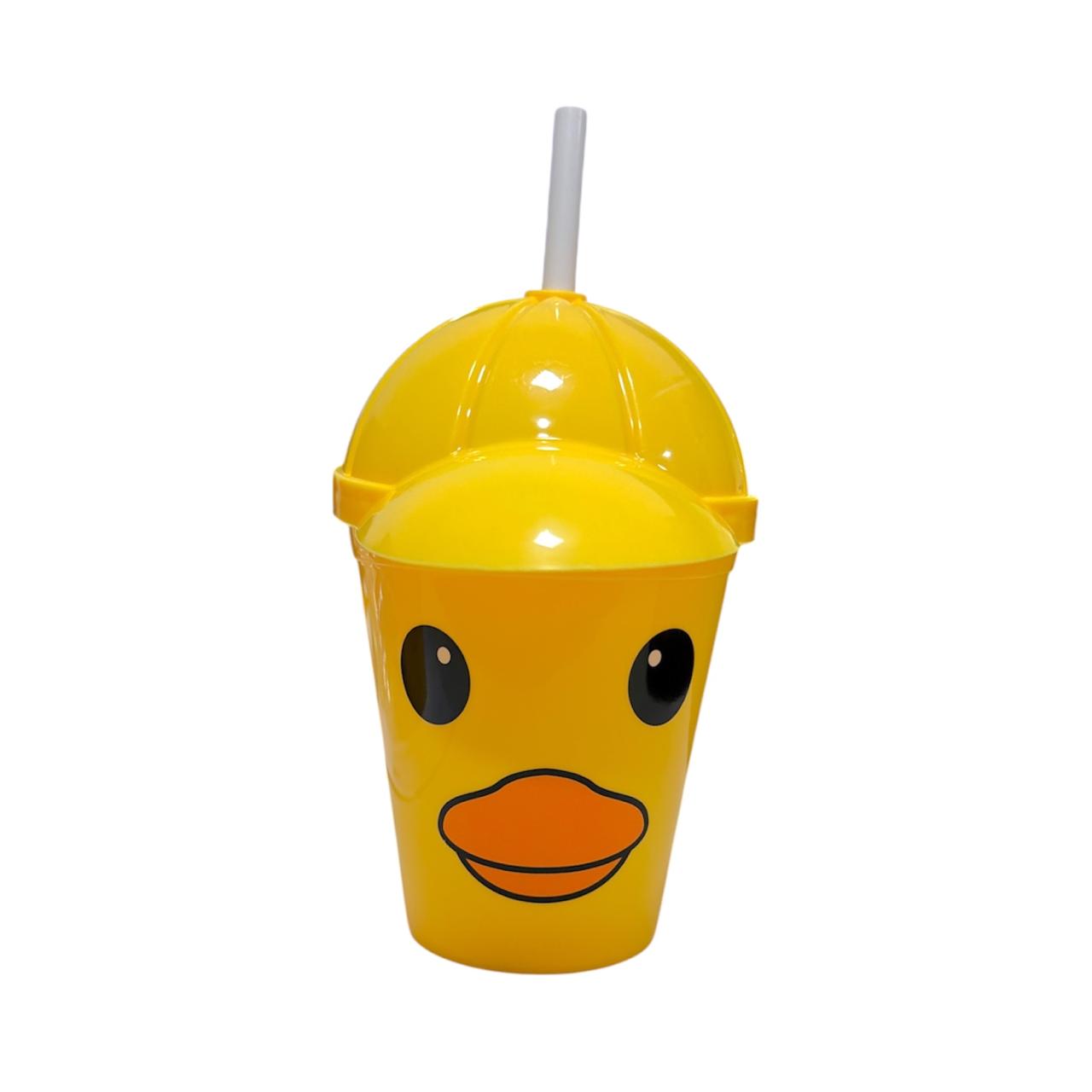 VASO C/TAPA Y POPOTE PATITO GM36-10H-25