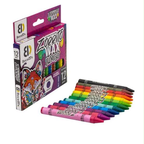 CRAYONES DE COLORES ZORRITO JUMBO 12 PZAS BTC-0037