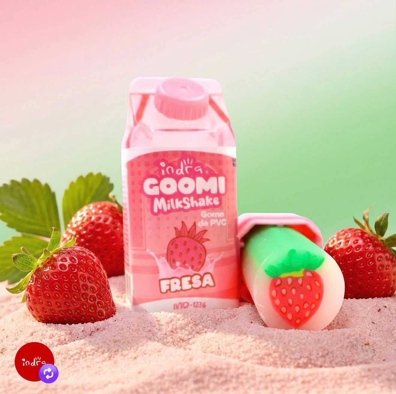 BORRADOR DE GOMA FRUTAL MILK IND-1226