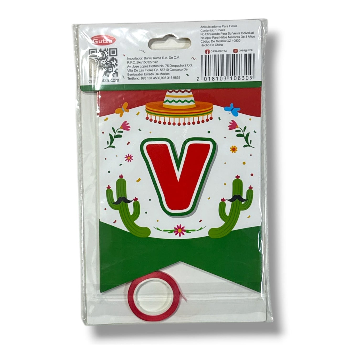 GUIA VIVA MEXICO 5MTS GZ-10830 FIESTAS PATRIAS