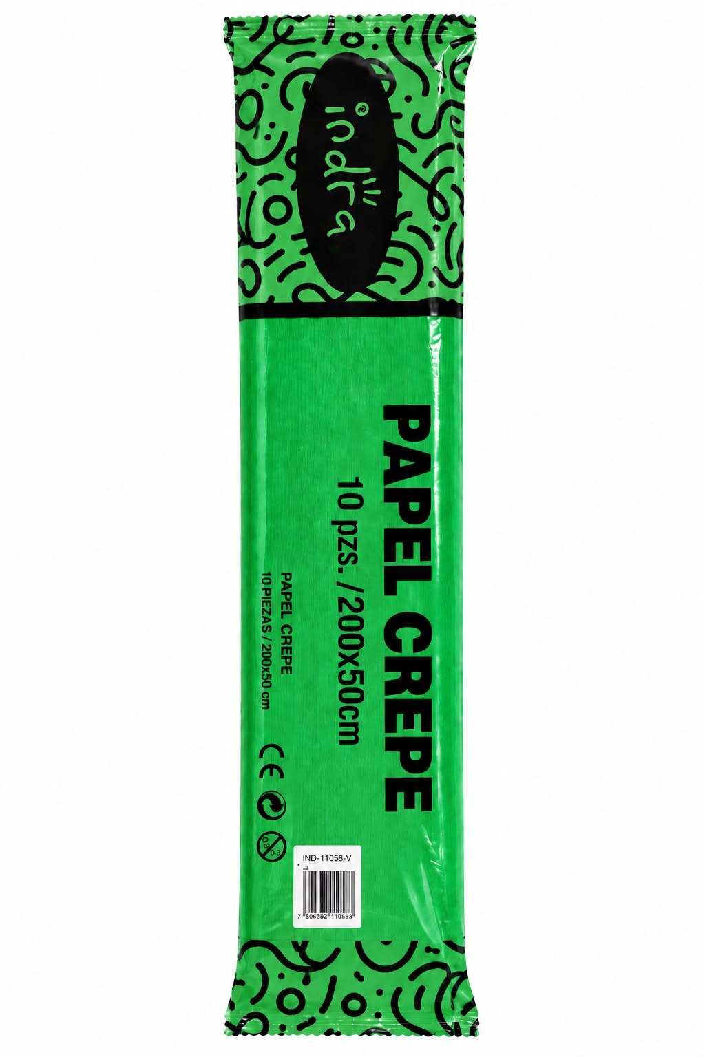 PAPEL CREPE 10 PCS DE 50x200CM IND-1038