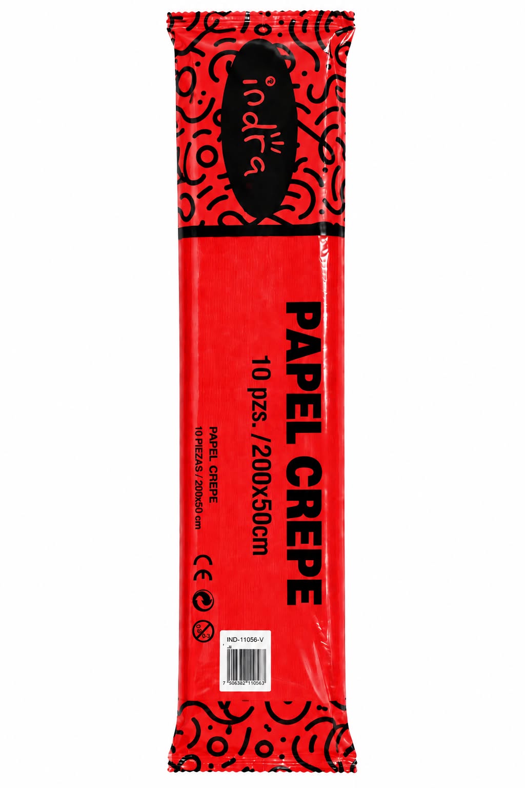 PAPEL CREPE 10 PCS DE 50x200CM IND-1038