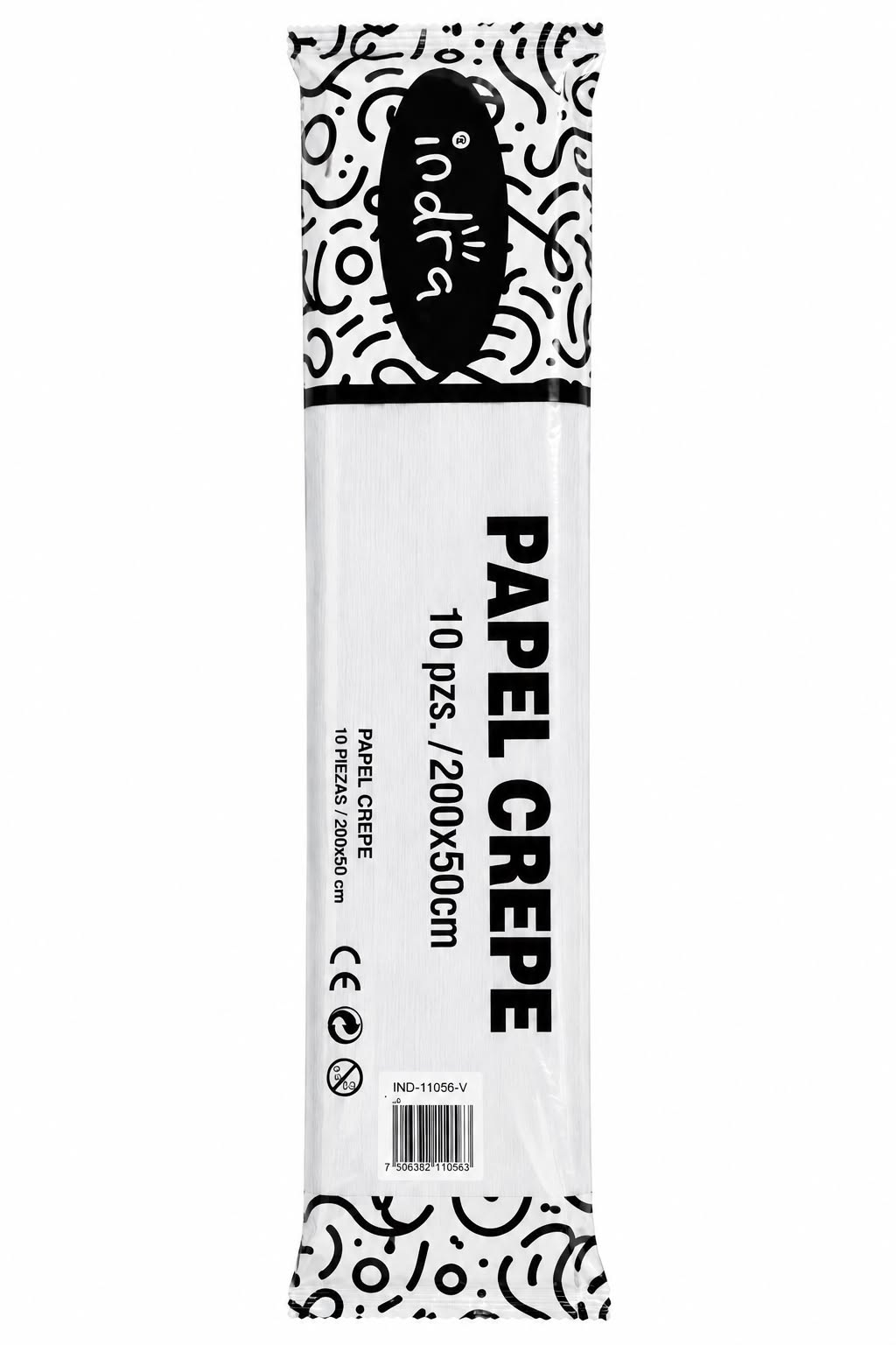 PAPEL CREPE 10 PCS DE 50x200CM IND-1038