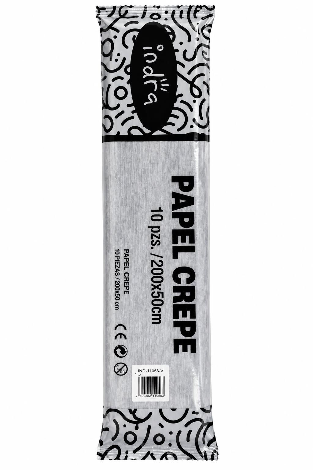 PAPEL CREPE 10 PCS DE 50x200CM IND-1038