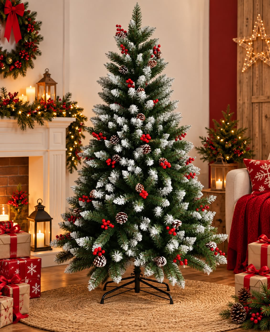 ARBOL DE NAVIDAD C/CEREZOS 150CM GM611-7B-2