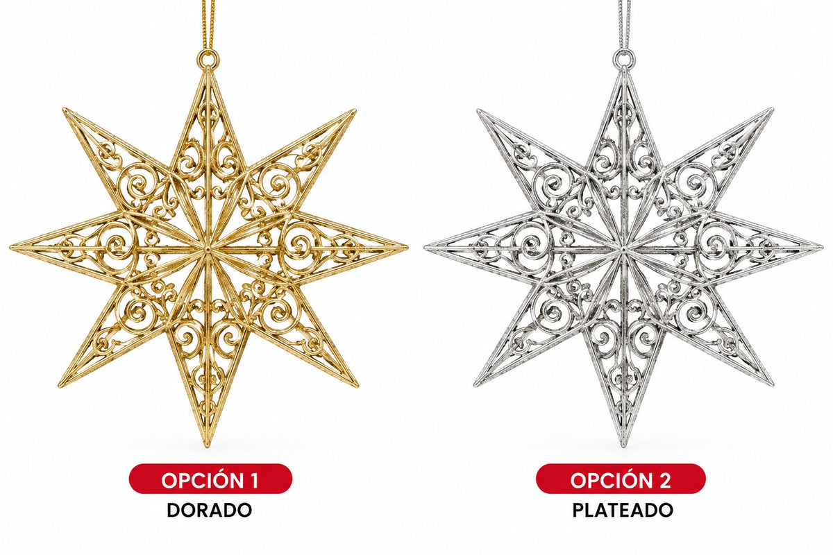 ADORNO NAVIDEÑO ESTRELLA 20CM GM1304-2A-7