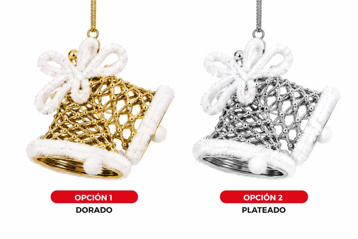 ADORNO NAVIDEÑO CAMPANA 12x8CM GM1304-2A-25