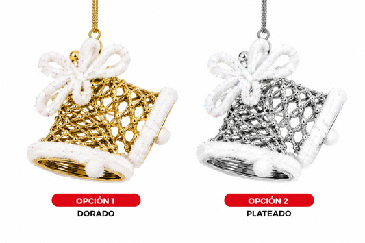 ADORNO NAVIDEÑO CAMPANA 12x8CM GM1304-2A-25