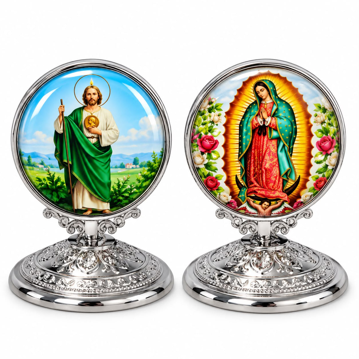 MEDALLON CON BASE SAN JUDAS O VIRGEN DE GUADALUPE GZ-10932 A B