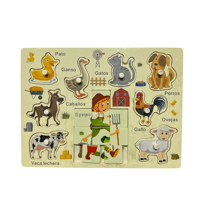 TABLERO DE ENCAJE Y ROMPECABEZAS FRUTAS-ANIMALES GM1326-1E-7