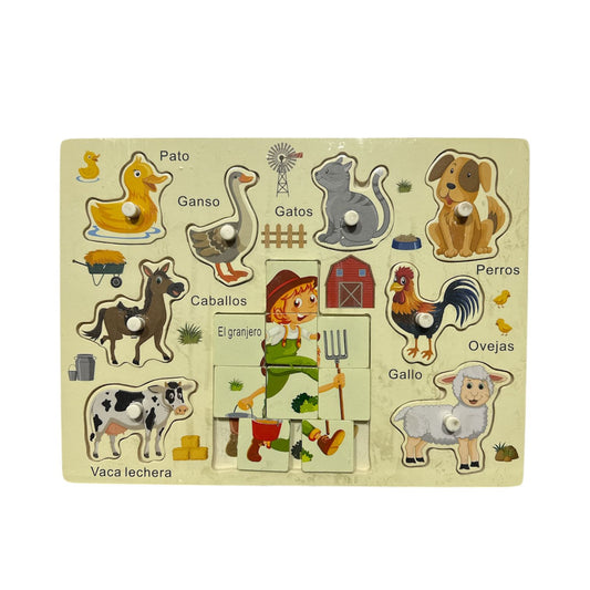 TABLERO DE ENCAJE Y ROMPECABEZAS FRUTAS-ANIMALES GM1326-1E-7