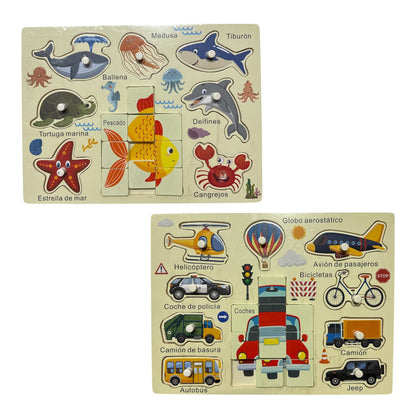 TABLERO DE ENCAJE Y ROMPECABEZAS FRUTAS-ANIMALES GM1326-1E-7