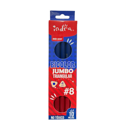 LAPIZ BICOLOR JUMBO TRIANGULAR 6 IND-0197