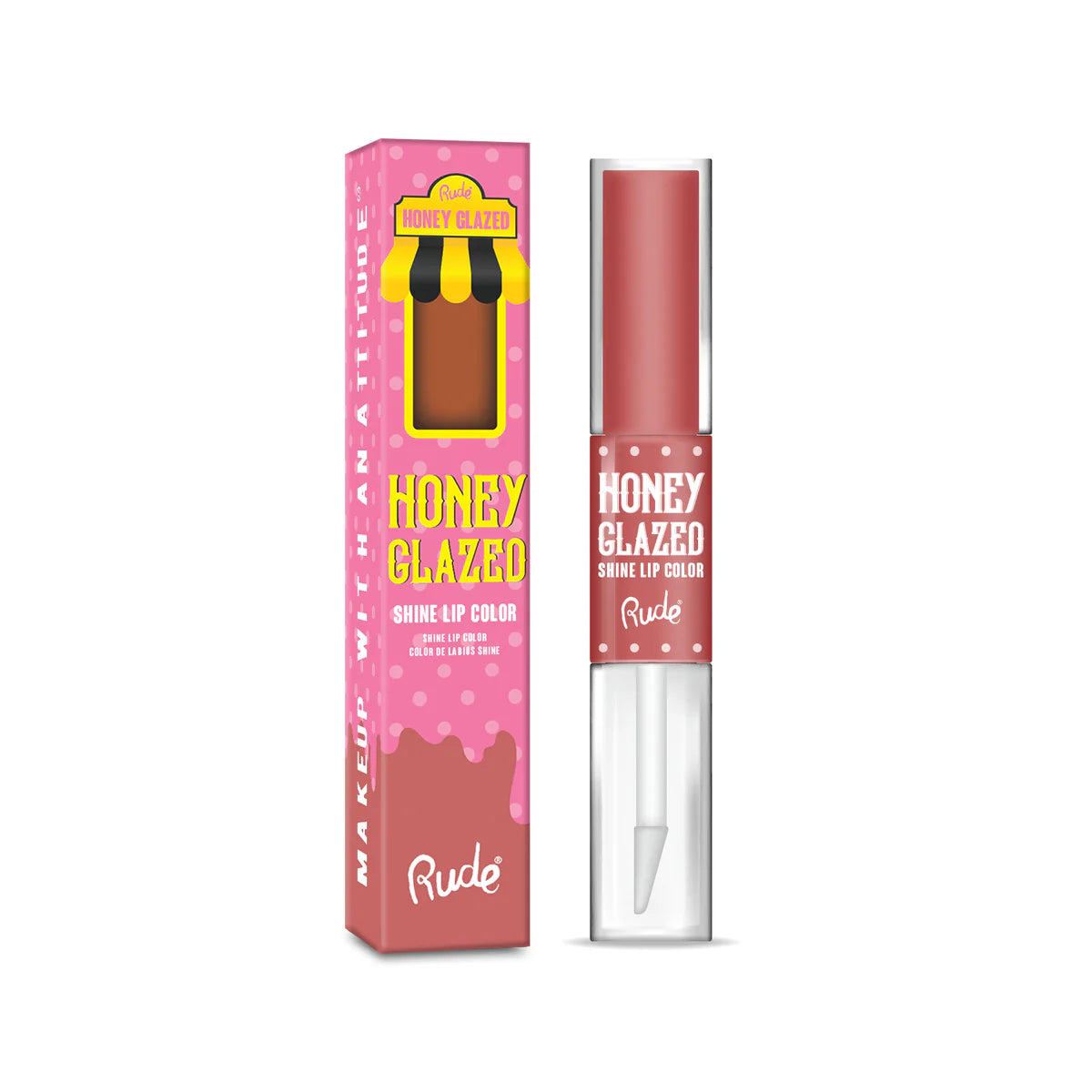 Color de labios con brillo glaseado de miel