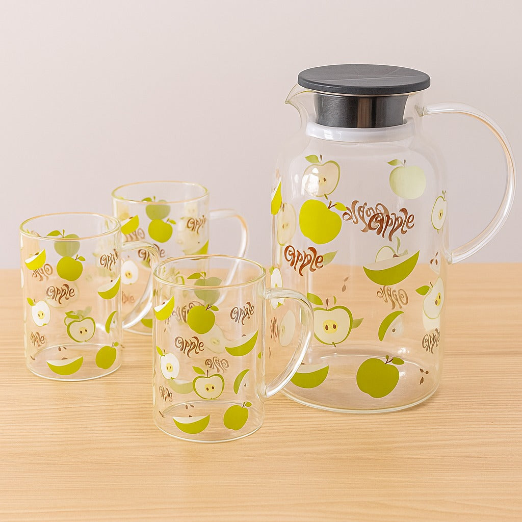 SET JARRA Y 4 VASOS DE CRISTAL GM1296-2A-66