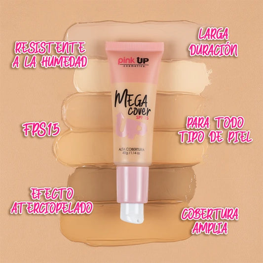 MAQUILLAJE LIQUIDO MEGA COVER PINK UP