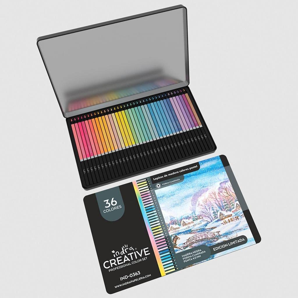 Lápices de madera colores pastel 36 piezas edición limitada Ind-0363