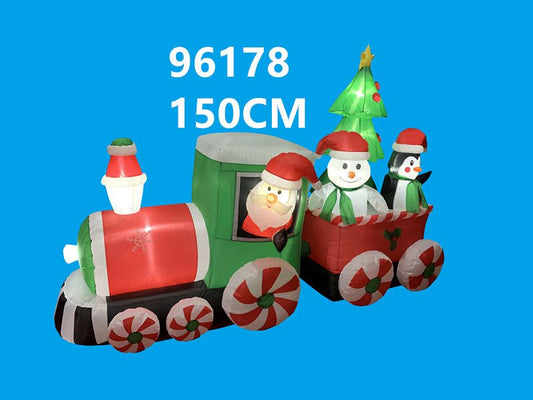 Inflable de tren navideño de 150 cm jl96178