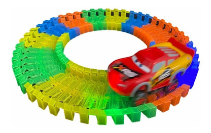 Pista de carreraa luminosa cars
