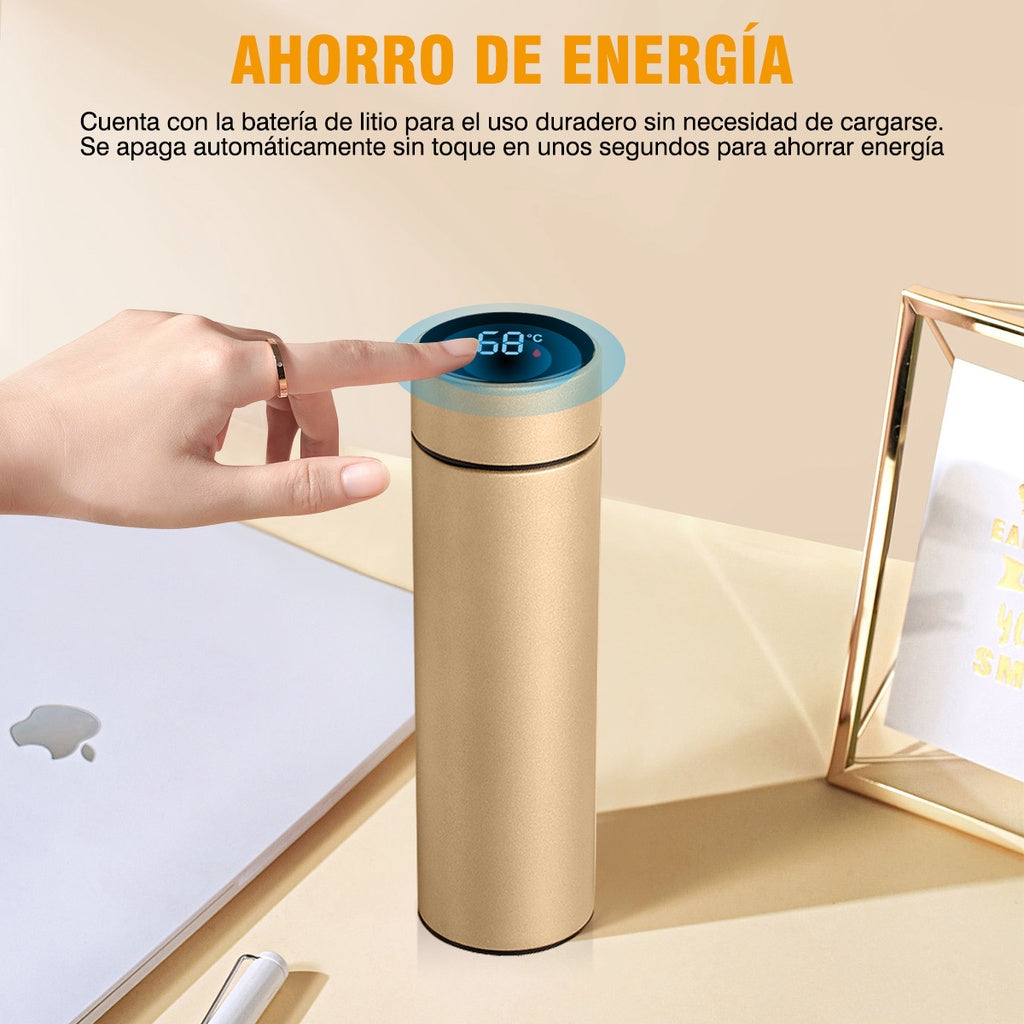 Tomatodo Térmico Acero Inoxidable Con Tapa Digital Led 500ml