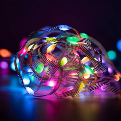 SERIE DE CASCADA LED´S MÁGICA TIRA COLOR