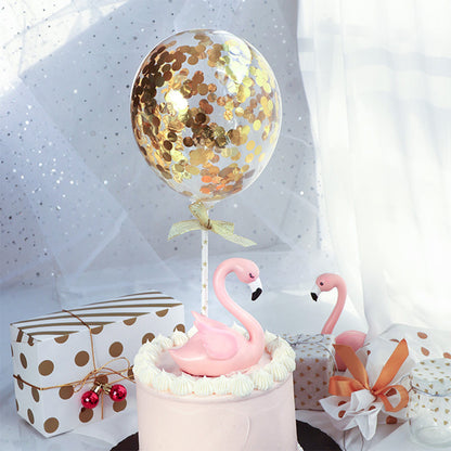 Cake topper globos confetti