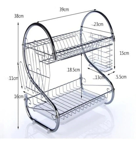 ESCURRIDOR METALICO DOS PISOS  GZ-544